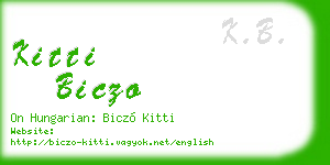 kitti biczo business card